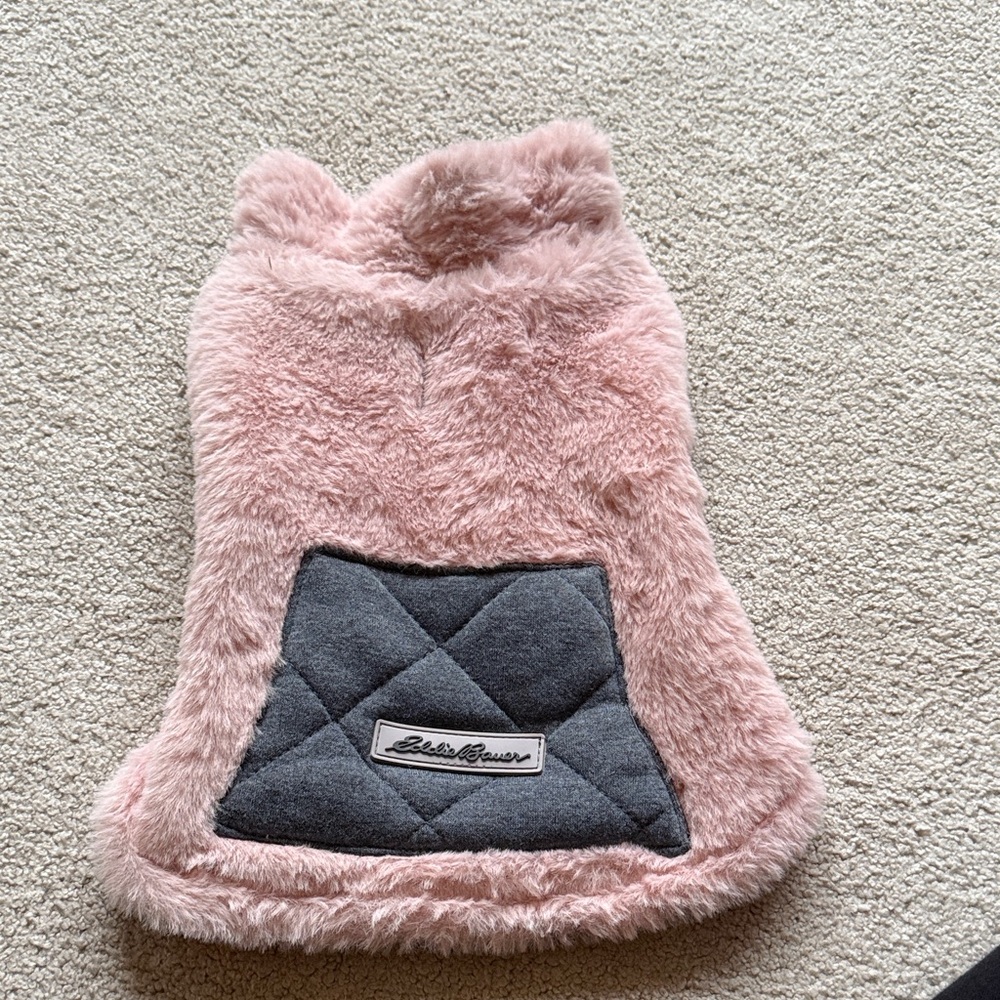 Eddie Bauer Pink Fuzzy Dog Jacket